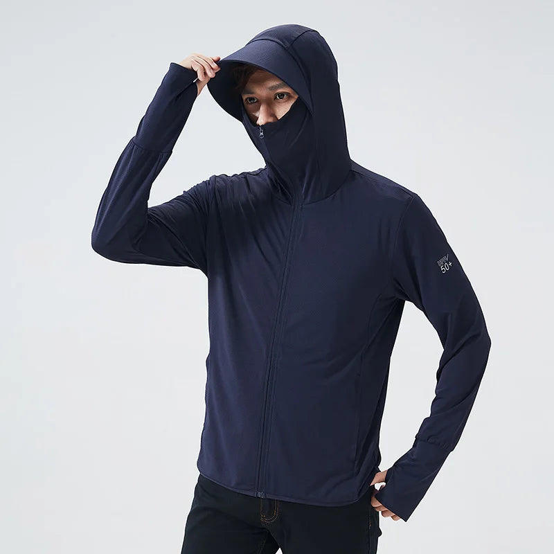Men’s Summer UV Protection Hooded Jacket – Ultra-Light, Breathable & UPF 50+ - 3KDyn